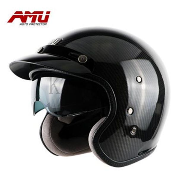 amu black carbon fiber open face 3/4 motorcycle motorcross helmet casco,jet vintage retro helmet,inner visor, ec
amu black carbon fiber open face 3/4 motorcycle motorcross helmet casco,jet vintage retro helmet,inner visor, ec