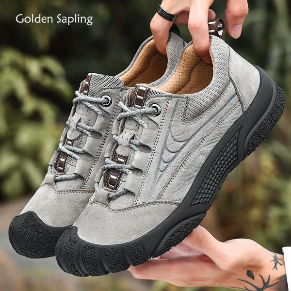 golden sapling genuine leather men's hiking shoes soft rubber outdoor mountain trekking sneakers men breathable gray ankle boots
golden sapling genuine leather men's hiking shoes soft rubber outdoor mountain trekking sneakers men breathable gray ankle boots