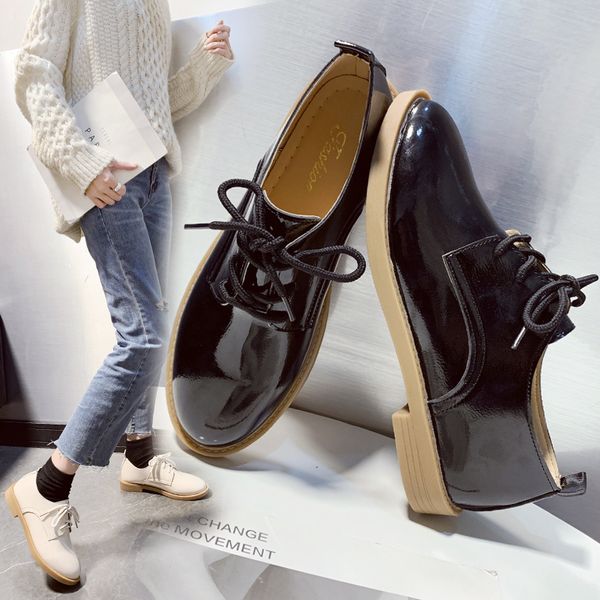 casual woman shoe female shoes all-match british style 2019 fashion women's round toe oxfords dress cross retro preppy modis on, Black
casual woman shoe female shoes all-match british style 2019 fashion women's round toe oxfords dress cross retro preppy modis on, Black