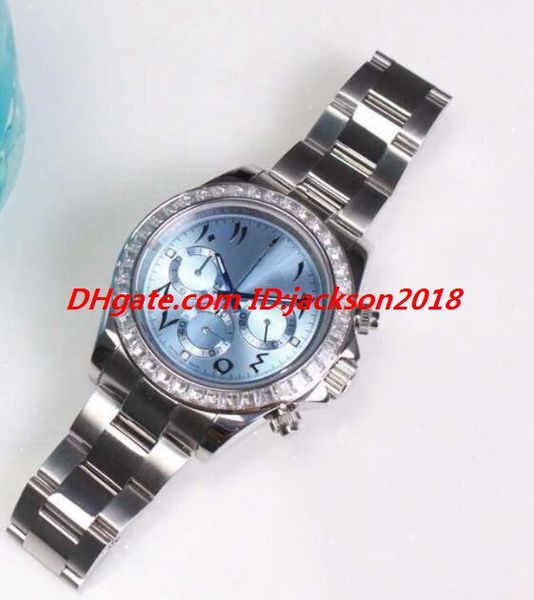 luxury watch diamond bezel 40mm ice blue arabic rare dial stainless steel bracelet automatic fashion men's watch wristwatch, Slivery;brown
luxury watch diamond bezel 40mm ice blue arabic rare dial stainless steel bracelet automatic fashion men's watch wristwatch, Slivery;brown
