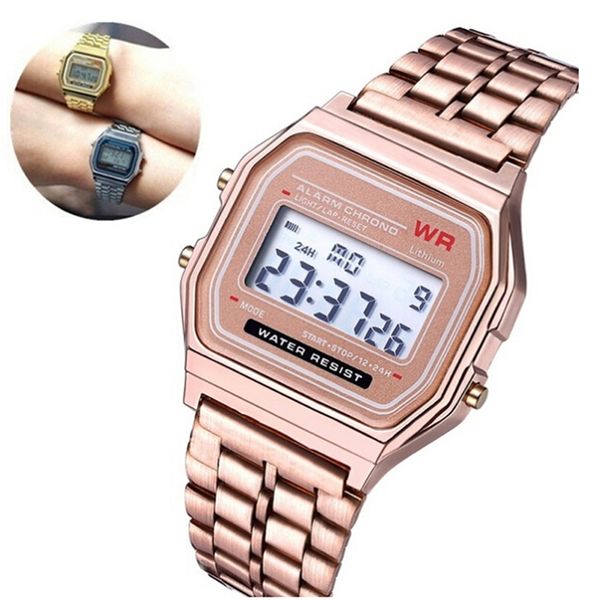 retro stainless steel lcd digital sports satch watch led ladies watch female electronic clock elegant mens women, Slivery;brown
retro stainless steel lcd digital sports satch watch led ladies watch female electronic clock elegant mens women, Slivery;brown