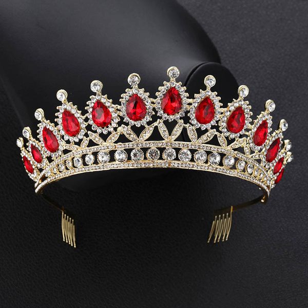 wedding hair jewelry red green blue rhinestone tiara big crowns with comb princess party birthday tiara prom hair accessories, Golden;white
wedding hair jewelry red green blue rhinestone tiara big crowns with comb princess party birthday tiara prom hair accessories, Golden;white