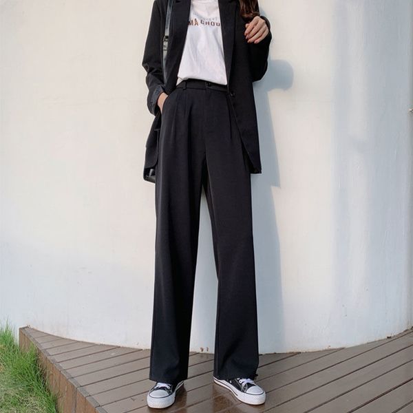 2020 new spring summer trousers for women high waist causal loose wide leg pants female korean fashion elegant tide pants l55, Black;white
2020 new spring summer trousers for women high waist causal loose wide leg pants female korean fashion elegant tide pants l55, Black;white