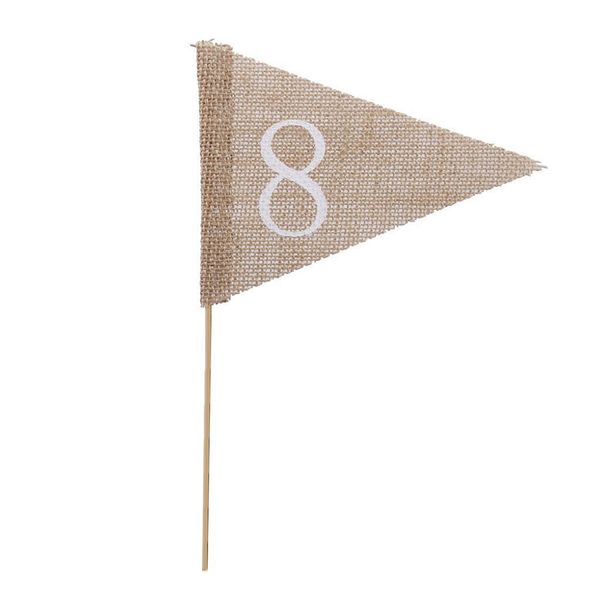 10pcs vintage burlap flags rustic wedding table numbers 1-10 banner decor with stick other event party supplies
10pcs vintage burlap flags rustic wedding table numbers 1-10 banner decor with stick other event party supplies