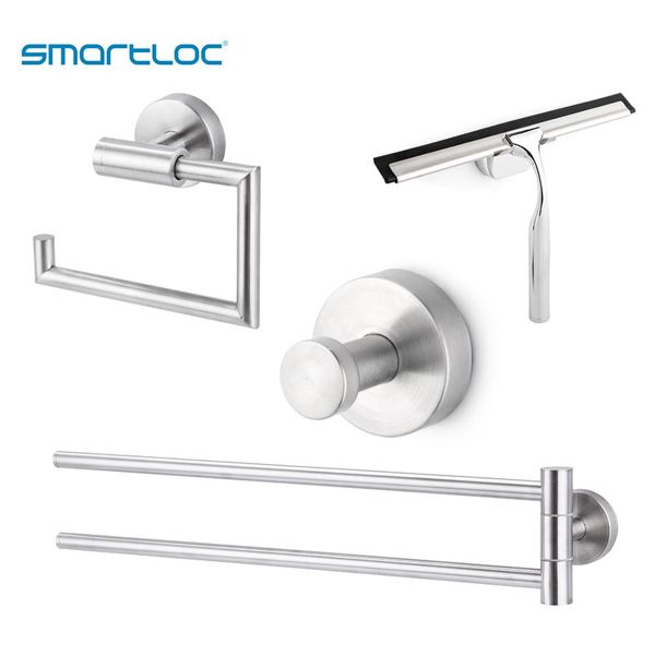 smartloc stainless steel bathroom accessories set hardware toilet paper holder tissue hook towel bar rack squeegee wall mounted
smartloc stainless steel bathroom accessories set hardware toilet paper holder tissue hook towel bar rack squeegee wall mounted