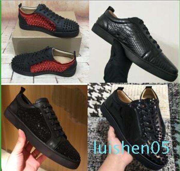 designer sneakers red bottom shoe low cut suede spike shoes for men and women shoes party wedding crystal leather sneakers al05, Black
designer sneakers red bottom shoe low cut suede spike shoes for men and women shoes party wedding crystal leather sneakers al05, Black