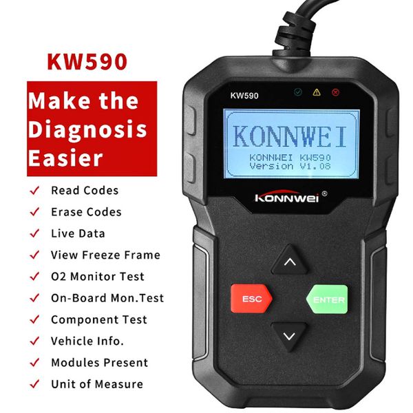 new 2019 diagnostic tool konnwei kw590 car code reader automotive obd2 scanner support multi-brands cars&languages ing
new 2019 diagnostic tool konnwei kw590 car code reader automotive obd2 scanner support multi-brands cars&languages ing