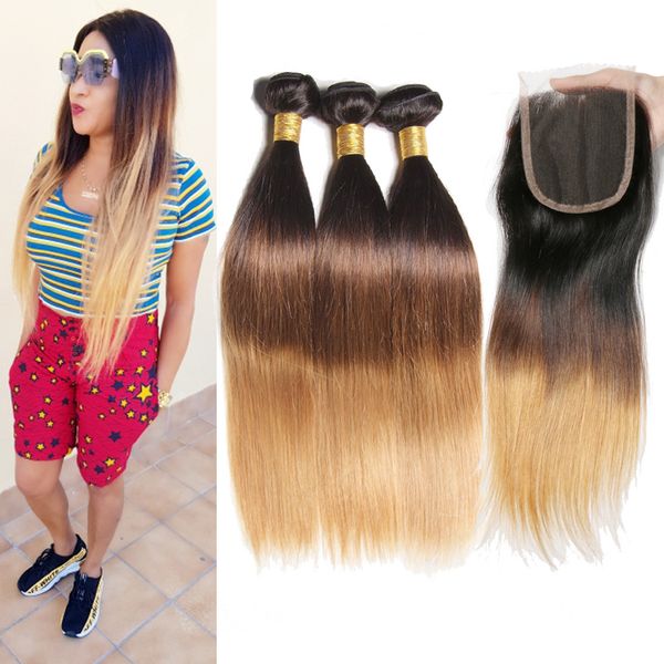 ombre brazilian straight hair bundles with closure 3 bundles blonde human hair weave with 4x4 middle/three part lace closure 1b 4 27 30, Black;brown
ombre brazilian straight hair bundles with closure 3 bundles blonde human hair weave with 4x4 middle/three part lace closure 1b 4 27 30, Black;brown