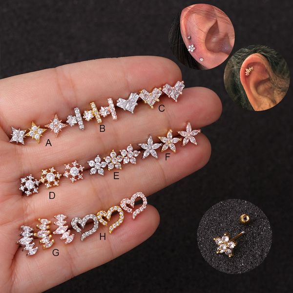 sellsets 1pc 20g stainless steel helix piercing jewelry crystal zircon ear cartilage tragus rook conch screw back stud earring, Slivery;golden
sellsets 1pc 20g stainless steel helix piercing jewelry crystal zircon ear cartilage tragus rook conch screw back stud earring, Slivery;golden
