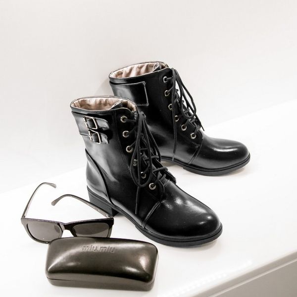 big size 10 11 12 boots women shoes ankle boots for women ladies shoes woman winter cross strap willow buckle, Black 
big size 10 11 12 boots women shoes ankle boots for women ladies shoes woman winter cross strap willow buckle, Black