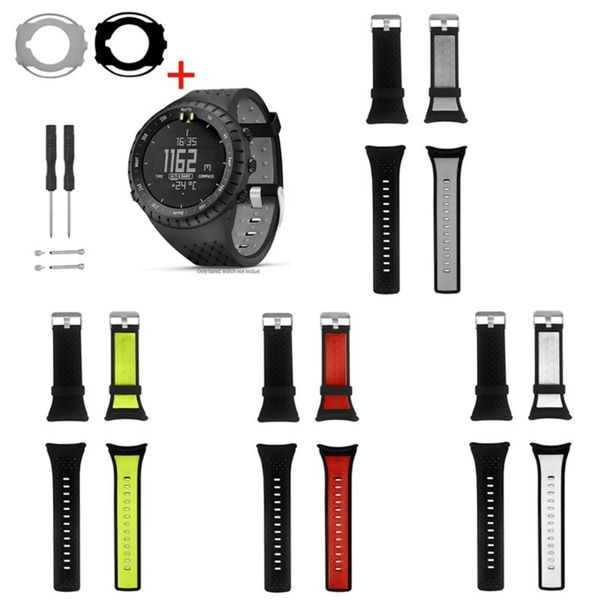 1set two-tone soft silicone watchband wrist strap anti-scratch watch case screen protector for suunto core smart watch accessori, Black;brown
1set two-tone soft silicone watchband wrist strap anti-scratch watch case screen protector for suunto core smart watch accessori, Black;brown
