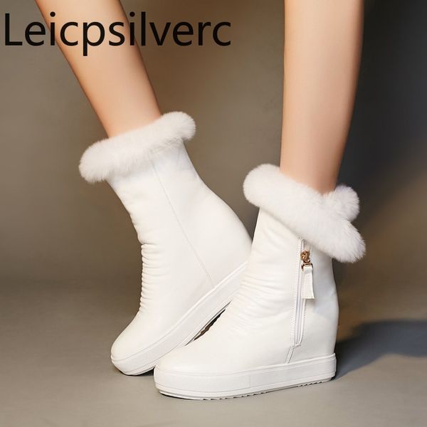 women's boots new autumn and winter round head zipper plush internal increase mid heel short tube women's shoes 34-40 4cm high, Black
women's boots new autumn and winter round head zipper plush internal increase mid heel short tube women's shoes 34-40 4cm high, Black