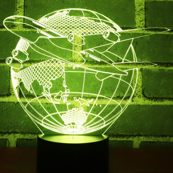 3d led night light aircraft plane earth with 7 colors light for home decoration lamp amazing visualization optical illusion
3d led night light aircraft plane earth with 7 colors light for home decoration lamp amazing visualization optical illusion