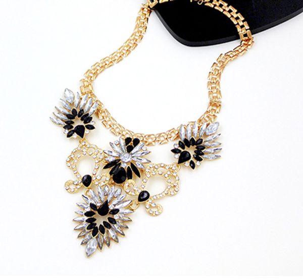 new women's vintage rhinestone western style chunky chain statement pendant necklace yan728, Silver
new women's vintage rhinestone western style chunky chain statement pendant necklace yan728, Silver