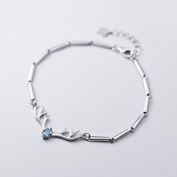 925 sterling silver korean trendy blue crystal antlers temperament bracelet for women lady daughter jewelry, Golden;silver
925 sterling silver korean trendy blue crystal antlers temperament bracelet for women lady daughter jewelry, Golden;silver