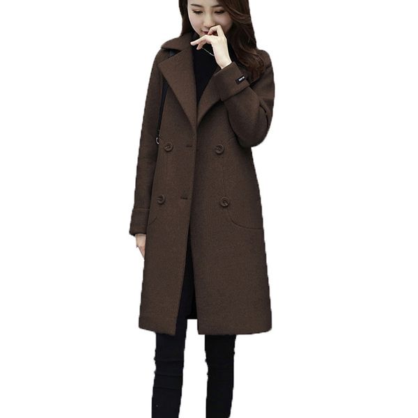 2019 ladies' autumn and winter slim woolen coat ladies' lapel wool blend woolen jacket new korean solid color wool coat, Black
2019 ladies' autumn and winter slim woolen coat ladies' lapel wool blend woolen jacket new korean solid color wool coat, Black