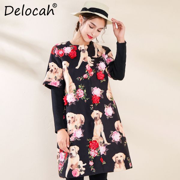 delocah 2019 autumn winter new women coat runway fashion designer short sleeve fashion crystal appliques printed lady overcoat, Black
delocah 2019 autumn winter new women coat runway fashion designer short sleeve fashion crystal appliques printed lady overcoat, Black