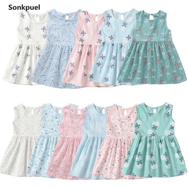 2019 kids girl sleeveless dress 1-7 years summer girls prined flower dresses children clothes baby cotton princess dress outfits, Red;yellow 
2019 kids girl sleeveless dress 1-7 years summer girls prined flower dresses children clothes baby cotton princess dress outfits, Red;yellow