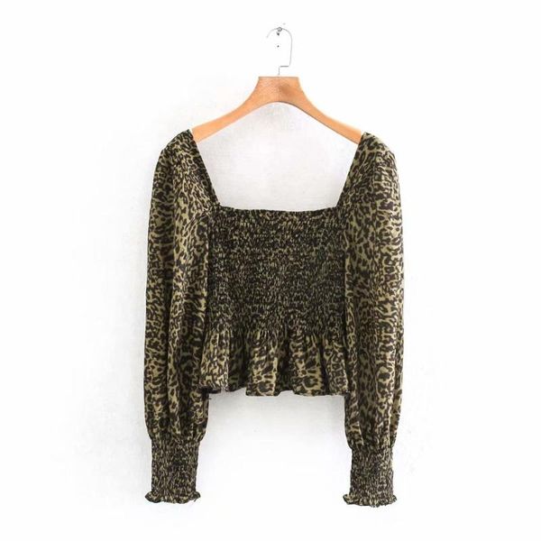 new women vintage square collar leopard print casual slim blouse shirt women long sleeve chic elastic chemise blusas ls6265, White
new women vintage square collar leopard print casual slim blouse shirt women long sleeve chic elastic chemise blusas ls6265, White