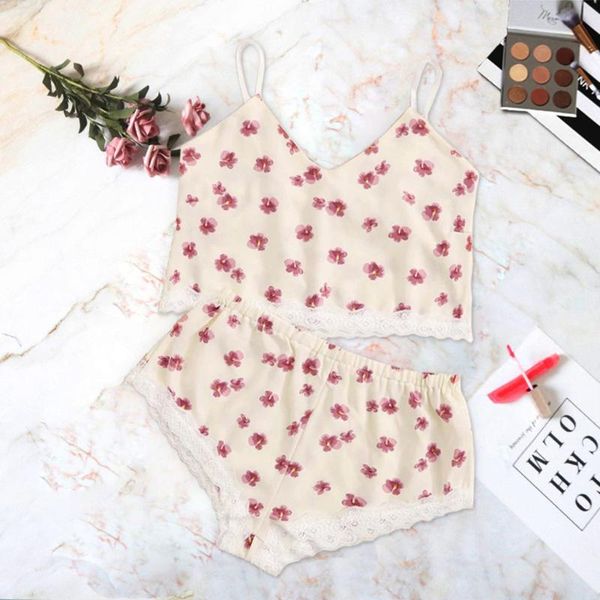 summer pajamas women sleepwear flower printed v-neck camisole shorts pajama sets mini lingerie soft pijama femme plus size, Black;red
summer pajamas women sleepwear flower printed v-neck camisole shorts pajama sets mini lingerie soft pijama femme plus size, Black;red