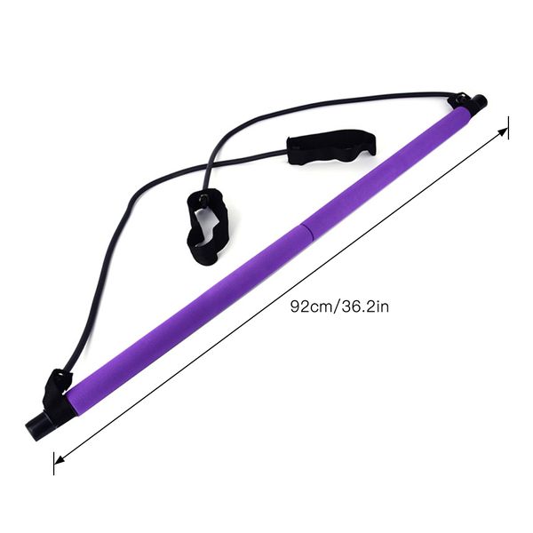 portable bar kit resistance band muscle toning bar home gym body workout