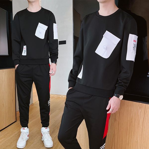 men's leisure suit male 2020 men autumn money suit long sleeve sportswear sweater male nine points pants two-piece set, Gray
men's leisure suit male 2020 men autumn money suit long sleeve sportswear sweater male nine points pants two-piece set, Gray