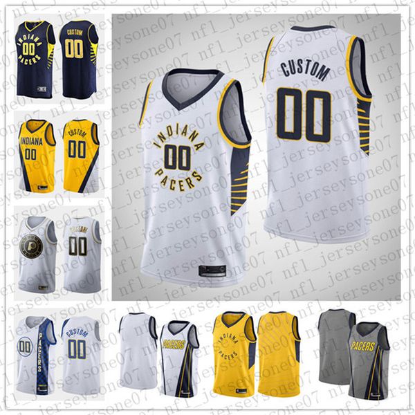 2020 custom men's womens youth indiana pacers white blue grey basketball throwback city nba jersey, Black
2020 custom men's womens youth indiana pacers white blue grey basketball throwback city nba jersey, Black