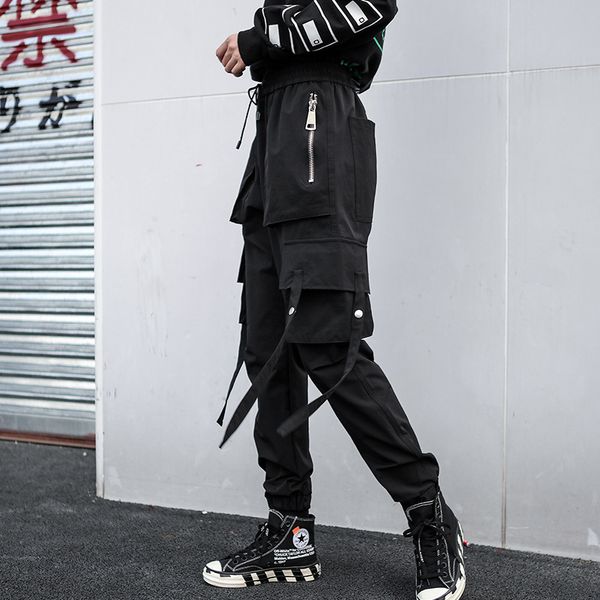 women loose boyfriend high waist ribbons black cargo harem joggers sweatpants female streetwear hip hop punk gothic trousers, Black;white
women loose boyfriend high waist ribbons black cargo harem joggers sweatpants female streetwear hip hop punk gothic trousers, Black;white