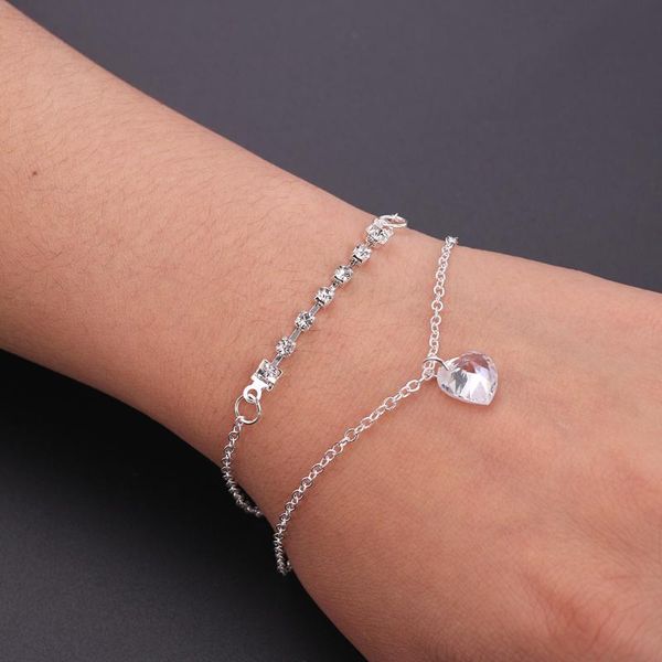 fashionable heart-shaped love charm bracelet and heart-shaped pendant crystal bracelet simple adjustable jewelry girl party gift, Golden;silver
fashionable heart-shaped love charm bracelet and heart-shaped pendant crystal bracelet simple adjustable jewelry girl party gift, Golden;silver