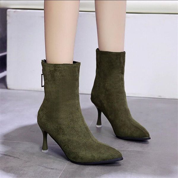 mhysa 2019 suede boots high heels for women fashion shoes winter autumn back zipper and calf boots booties female l810, Black
mhysa 2019 suede boots high heels for women fashion shoes winter autumn back zipper and calf boots booties female l810, Black