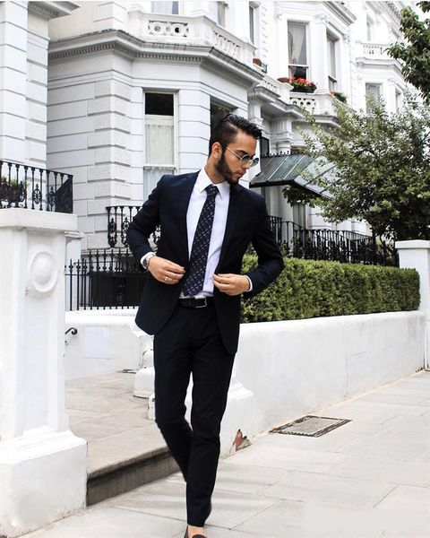 vintage black two pieces men's wedding clothing 2 buttons notched lapel slim fit business jacket and pants tailor made groom wear, Black;gray
vintage black two pieces men's wedding clothing 2 buttons notched lapel slim fit business jacket and pants tailor made groom wear, Black;gray