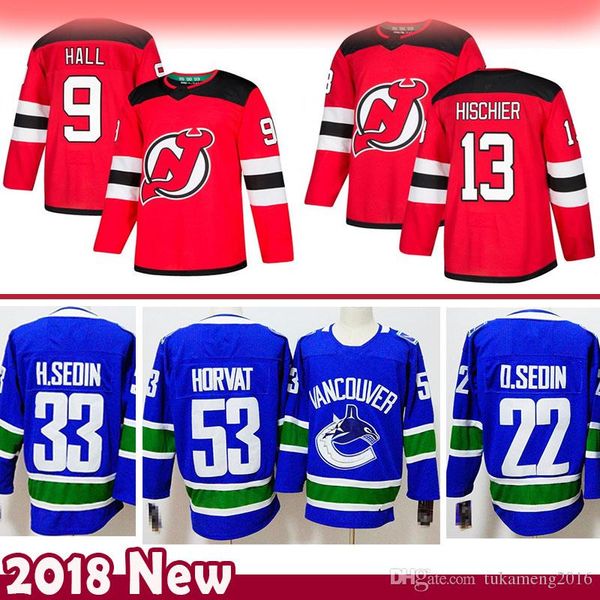 men taylor hall 13 nico hischier new jersey devils hockey jersey 33 henrik sedin 22 daniel sedin 53 bo horvat vancouver canucks jerseys, Black;red
men taylor hall 13 nico hischier new jersey devils hockey jersey 33 henrik sedin 22 daniel sedin 53 bo horvat vancouver canucks jerseys, Black;red
