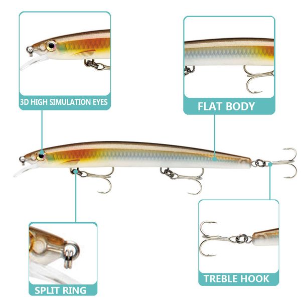 new realistic fish floating minnow laser swimbaits 15g 13cm 3d eyes bionic swimming baits longcasting fishing lure
new realistic fish floating minnow laser swimbaits 15g 13cm 3d eyes bionic swimming baits longcasting fishing lure