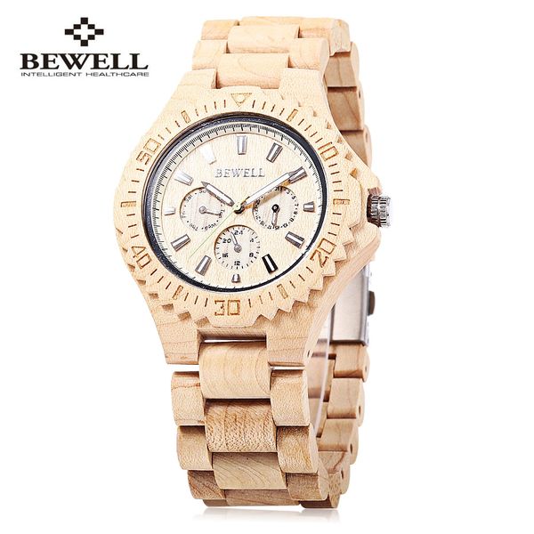 bewell 116b male quartz watch calendar 24 hours display wooden quartz wristwatches relogio masculino, Slivery;brown
bewell 116b male quartz watch calendar 24 hours display wooden quartz wristwatches relogio masculino, Slivery;brown