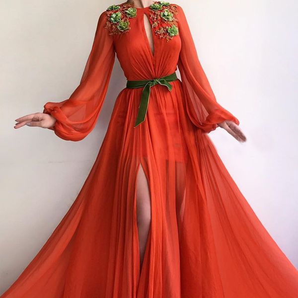 vestidos orange evening dresses chiffon a-line jewel-neck full sleeves 3d flowers evening party dress formal gowns abendkleider, White;black
vestidos orange evening dresses chiffon a-line jewel-neck full sleeves 3d flowers evening party dress formal gowns abendkleider, White;black