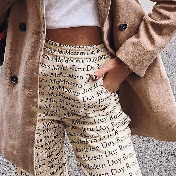 упругие талии письмо печать повседневный брюки женские дизайнер straight full length high street style женская одежда, Black;white
упругие талии письмо печать повседневный брюки женские дизайнер straight full length high street style женская одежда, Black;white