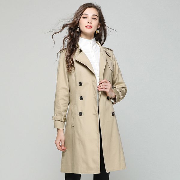 Nice Spring Tide Windbreaker Female Long-sleeved Female Casual Waist Embroidery Long Trench Coat For Women, Tan;black
Nice Spring Tide Windbreaker Female Long-sleeved Female Casual Waist Embroidery Long Trench Coat For Women, Tan;black