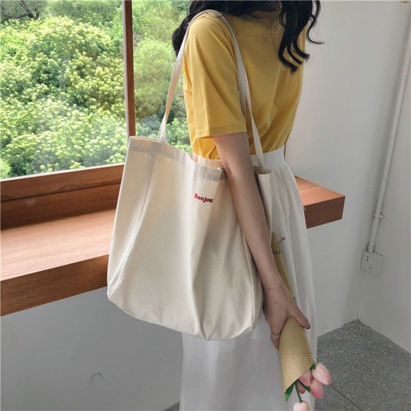 new canvas bag shoulder bag handbagcanvas reusable shopping simple casual daily use handbag shoulder bags
new canvas bag shoulder bag handbagcanvas reusable shopping simple casual daily use handbag shoulder bags
