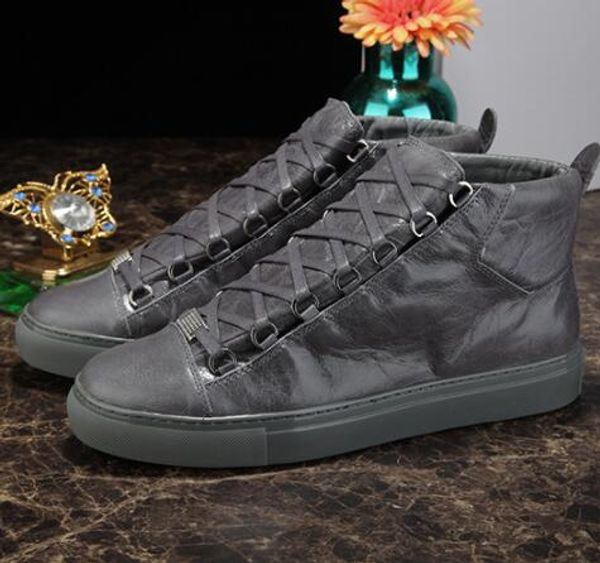 men classic genuine leather designer casual shoes arena brand flats sneakers male high shoes fashion casual lace up shoes size 38-46 11, Black
men classic genuine leather designer casual shoes arena brand flats sneakers male high shoes fashion casual lace up shoes size 38-46 11, Black