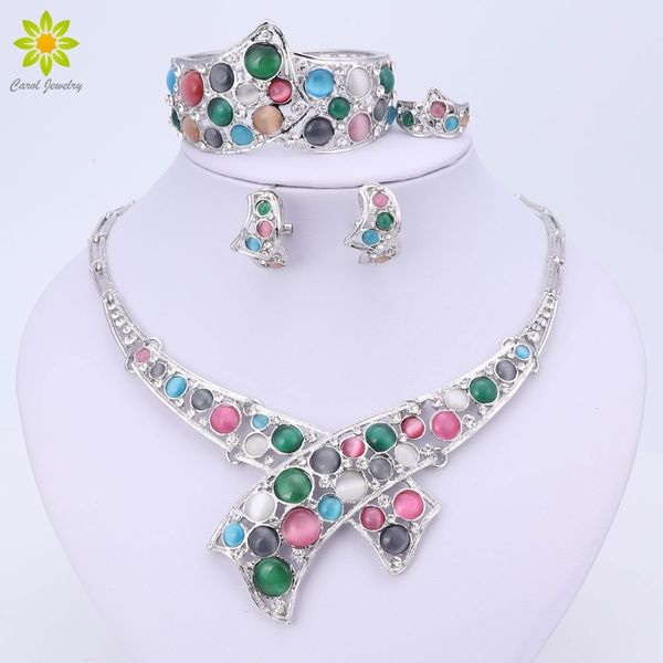 wedding bridal rhinestone jewelry set for women crystal necklace bracelet ring earrings silver plated luxury accessories, Slivery;golden
wedding bridal rhinestone jewelry set for women crystal necklace bracelet ring earrings silver plated luxury accessories, Slivery;golden
