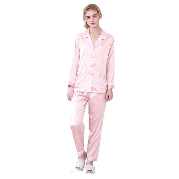 fashion womens solid color button-down pajamas set bride sleepwear women silk pajamas satin sets sleepwear, Black;red
fashion womens solid color button-down pajamas set bride sleepwear women silk pajamas satin sets sleepwear, Black;red