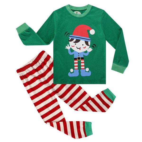 child baby boy girl christmas cartoon pattern winter pajamas family casual comfortable long sleeve shirt striped pants clothes, White
child baby boy girl christmas cartoon pattern winter pajamas family casual comfortable long sleeve shirt striped pants clothes, White