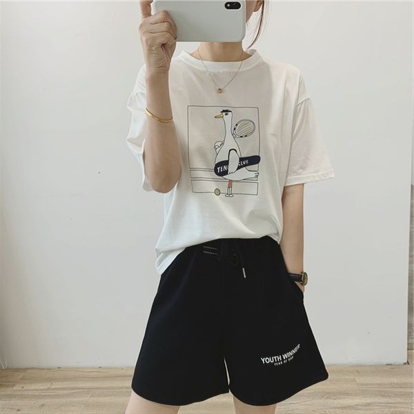 silk cotton cartoon pattern round collar short sleeve t-shirt female 2020 silk cotton cartoon pattern round collar short sleeve t-shirt fema, White
silk cotton cartoon pattern round collar short sleeve t-shirt female 2020 silk cotton cartoon pattern round collar short sleeve t-shirt fema, White