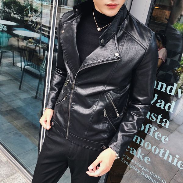 qiu dong the new men's cultivate one's morality locomotive collar fur fashion leisure gentleman men's leather jackets, Black;brown
qiu dong the new men's cultivate one's morality locomotive collar fur fashion leisure gentleman men's leather jackets, Black;brown