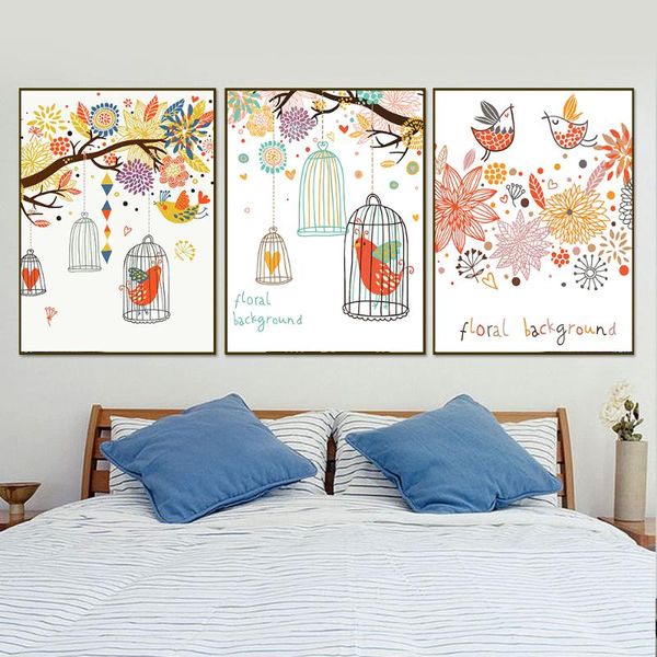 nordic style bird tree posters and prints wall art illustratio a4 canvas painting floral birdcage pictures for living room decor
nordic style bird tree posters and prints wall art illustratio a4 canvas painting floral birdcage pictures for living room decor