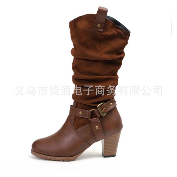 women fashion nubuck buckle high heels western motorcycle boots shoes ladies plus size 35-43 flock long riding boots, Black
women fashion nubuck buckle high heels western motorcycle boots shoes ladies plus size 35-43 flock long riding boots, Black