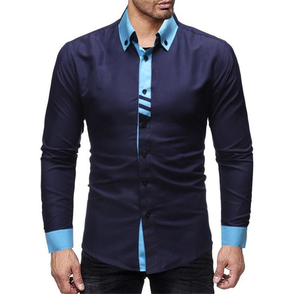 2020 new men shirts slim male shirt patchwork long sleeve british style cotton men's shirt male clothing camisa, White;black
2020 new men shirts slim male shirt patchwork long sleeve british style cotton men's shirt male clothing camisa, White;black