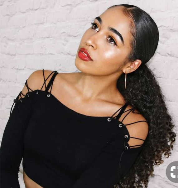 sleek kinky curly pony tail hairpiece drawstring wrap around women ponytail hair extension 100g-160g natural color, Black
sleek kinky curly pony tail hairpiece drawstring wrap around women ponytail hair extension 100g-160g natural color, Black