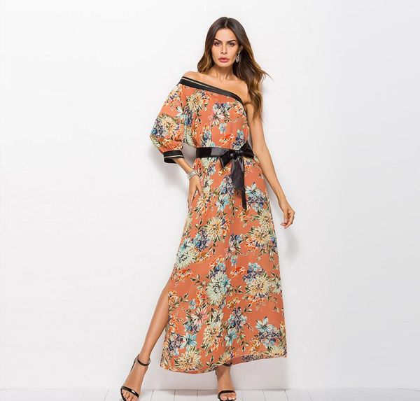fashion woman women's clothing bohemia hunting style strapless single sleeve loose waist dress printing chiffon longuette wholesale, White;black
fashion woman women's clothing bohemia hunting style strapless single sleeve loose waist dress printing chiffon longuette wholesale, White;black