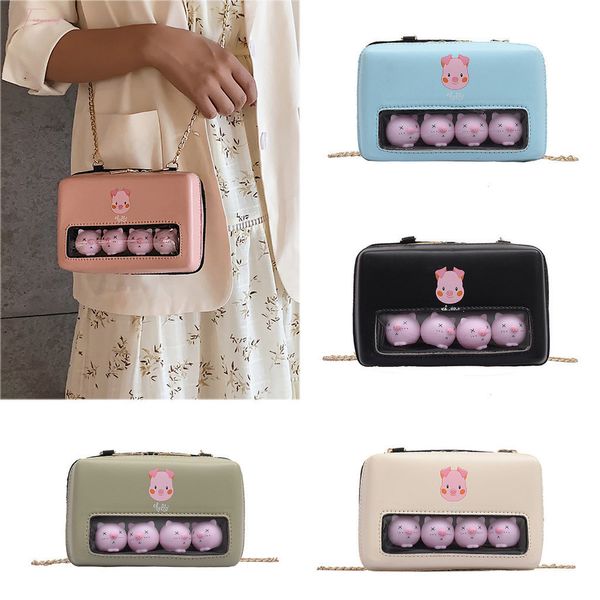 small and transparent cute pig shoulder bag pu strap transparent cute pig shoulder wild messenger bags june11
small and transparent cute pig shoulder bag pu strap transparent cute pig shoulder wild messenger bags june11